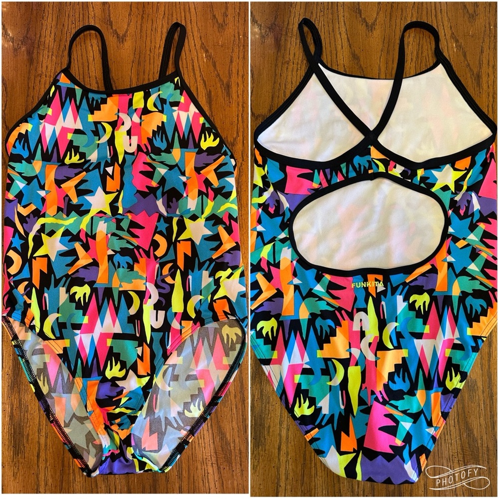 Kids Colorful One Piece Swimsuit